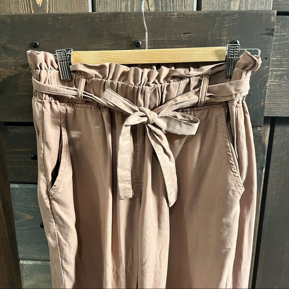 Wide Leg Trousers with Tie Front - Picture 4 of 4